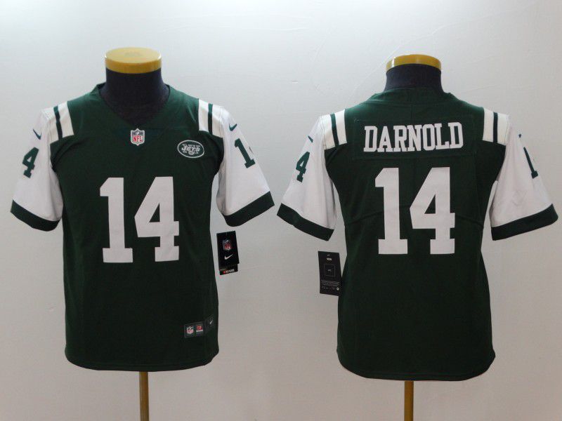 Youth New York Jets #14 Darnold Green Nike Vapor Untouchable Playe NFL Jerseys
